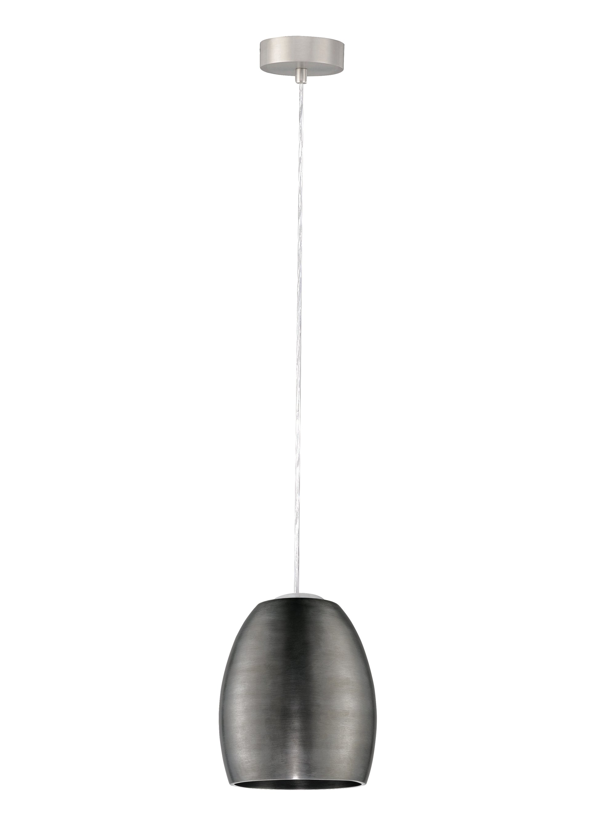 Pendelleuchte Deco Part Nickelguß geschliffen 217201 – Pendelleuchte dimmbar, höhenverstellbar, E27