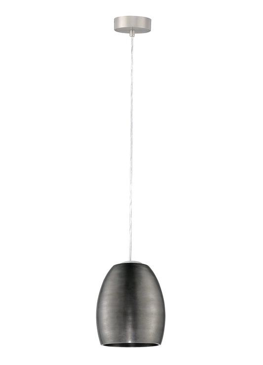 Pendelleuchte Deco Part Nickelguß geschliffen 217201 – Pendelleuchte dimmbar, höhenverstellbar, E27