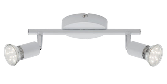Deckenstrahler LED 2flg weiß inkl. 3W GU10 schwenkbar SIMPLE – Strahler / Spotbeleuchtung