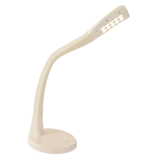 LED Tischleuchte Scoop Flexarm Weiß Tischlampe