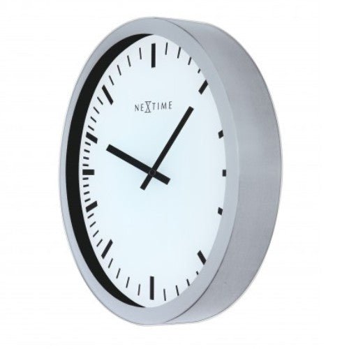 Design 3D Wanduhr Glas Silber 35cm Quartz Uhr Magic 3031