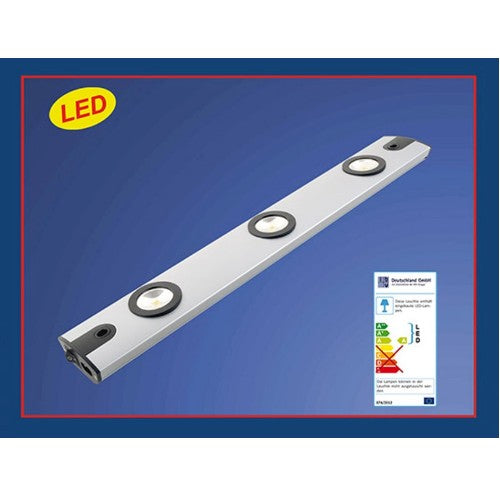 3x1W LED Unterbauleuchte 46cm für Steckdose