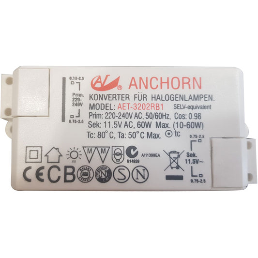 Elektronischer Transformator 60W 12V Halogen Trafo dimmbar ANCHORN