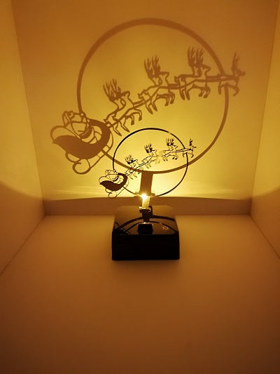LED Tischlampe mit Schattenspiel Shadow Motiv Santa Claus Tischlampe