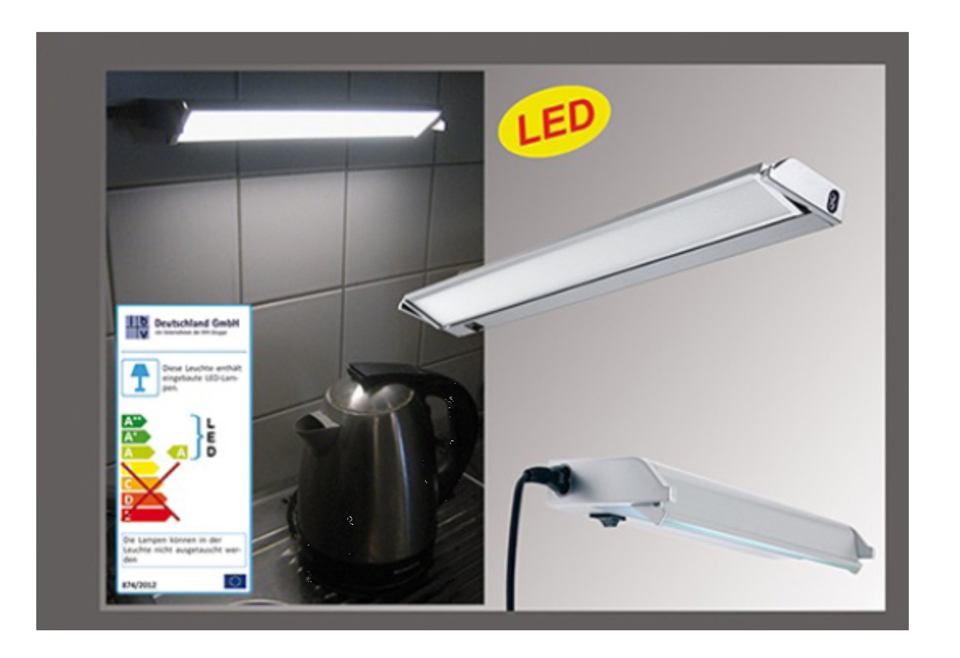 4W LED Unterbauleuchte 34cm Lichtleiste Schwenkleuchte