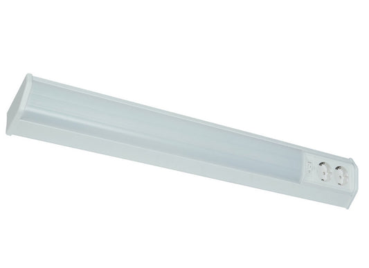 Unterbauleuchte 45cm 2 Steckdose Weiß Möbel Unterbaulampe T5 8W Schrank Beleuchtung ibv 983008-100