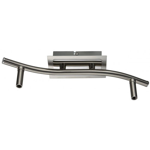 Armatur Deckenlampe 2 flammig 31cm Chrom eckig