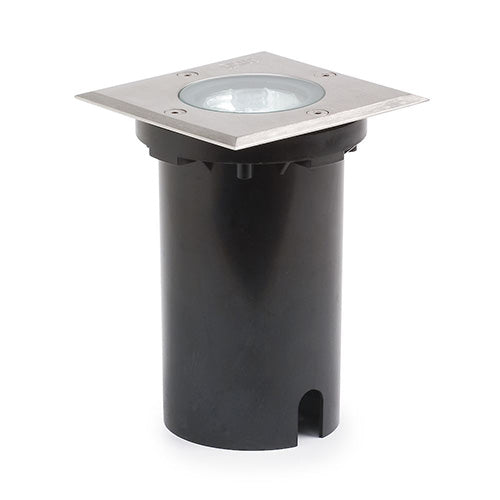 Halogen Bodeneinbaustrahler außen eckig befahrbar IP65 – Einbaustrahler IP65