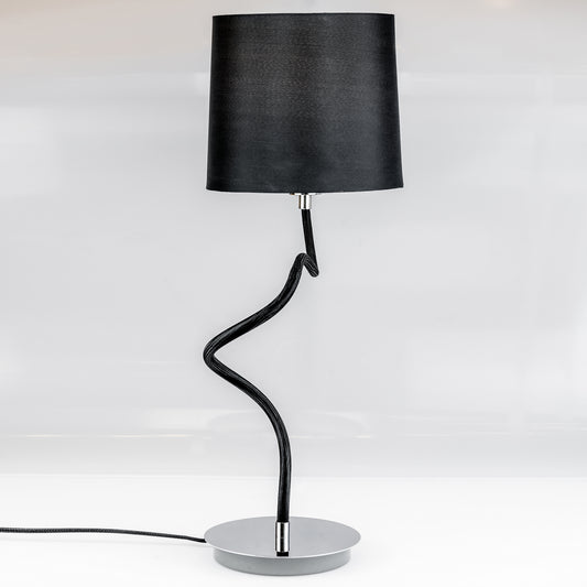 Tischleuchte CRAZY Schwarz – Tischlampe / Nachttischlampe / Hockerlampe – Stehleuchte dimmbar, E27