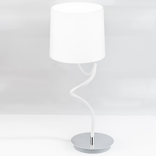 Tischleuchte CRAZY Weiß – Tischlampe / Nachttischlampe / Hockerlampe – Stehleuchte dimmbar, E27
