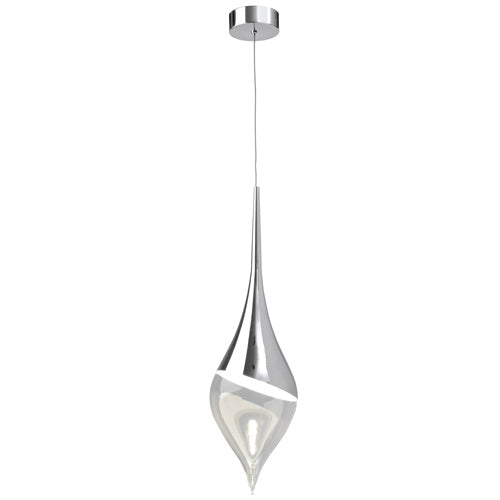 Design LED Hängelampe Tear Tropfenform Glas Chrom – Pendelleuchte dimmbar