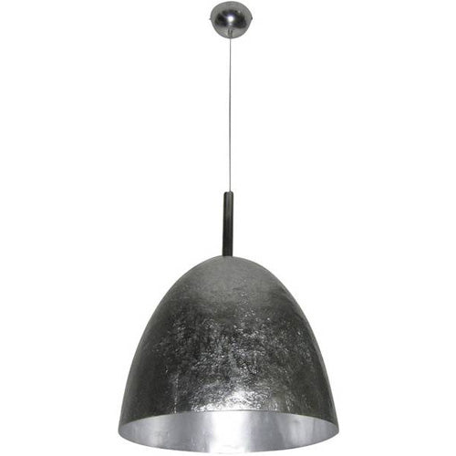 Hängelampe Industrial Design silber gehämmert 40 cm – Pendelleuchte dimmbar, E27