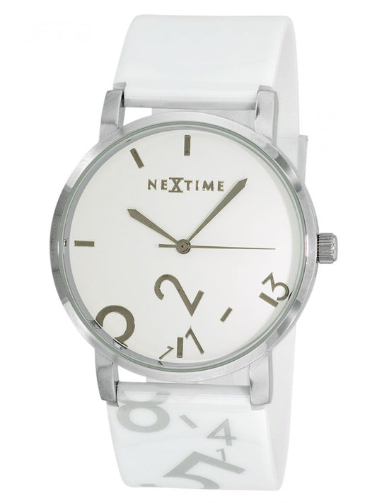 10x Armbanduhr Damen weiß silber Dropped von Nextime – stilvolles Wohnaccessoire & Dekoartikel aus Europa