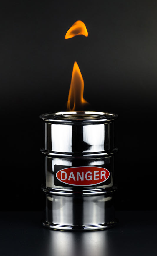Ø–llampe Barrel Feuertonne für Brenngel Danger 3319 – stilvolles Wohnaccessoire & Dekoartikel aus Europa