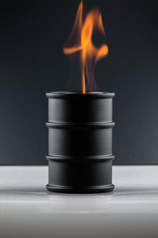 Ø–llampe Barrel Feuertonne für Brenngel in Schwarz 3317 – stilvolles Wohnaccessoire & Dekoartikel aus Europa