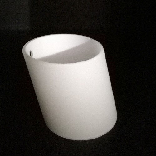 Lampenglas Ersatz Glas Weiß Zylinder - 2 Schrauben – Lampenglas 
