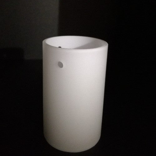Ersatz Lampenglas Zylinder Weiß zum verschrauben – Lampenglas 