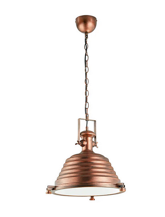 Industrie Retro Pendelleuchte York antik kupfer – Pendelleuchte dimmbar, E27