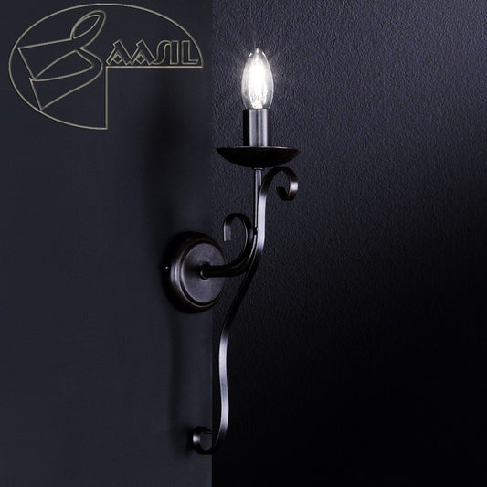 Rostfarbige Wandfackel Antik- Wandleuchte, 'Dorit' 1-flg. – Wandleuchte LED, dimmbar