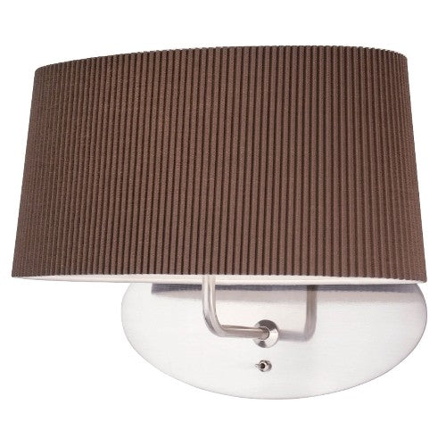 Klassische ovale Stoff Wandleuchte mit Schalter Braun – Wandleuchte LED