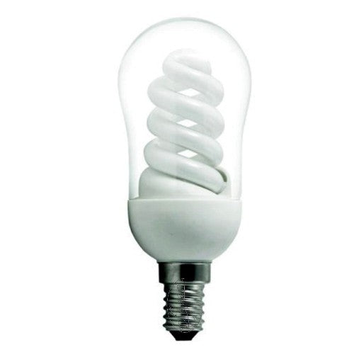 Energiesparlampe E14 7W (=30W) Glühbirneform klar Warmton