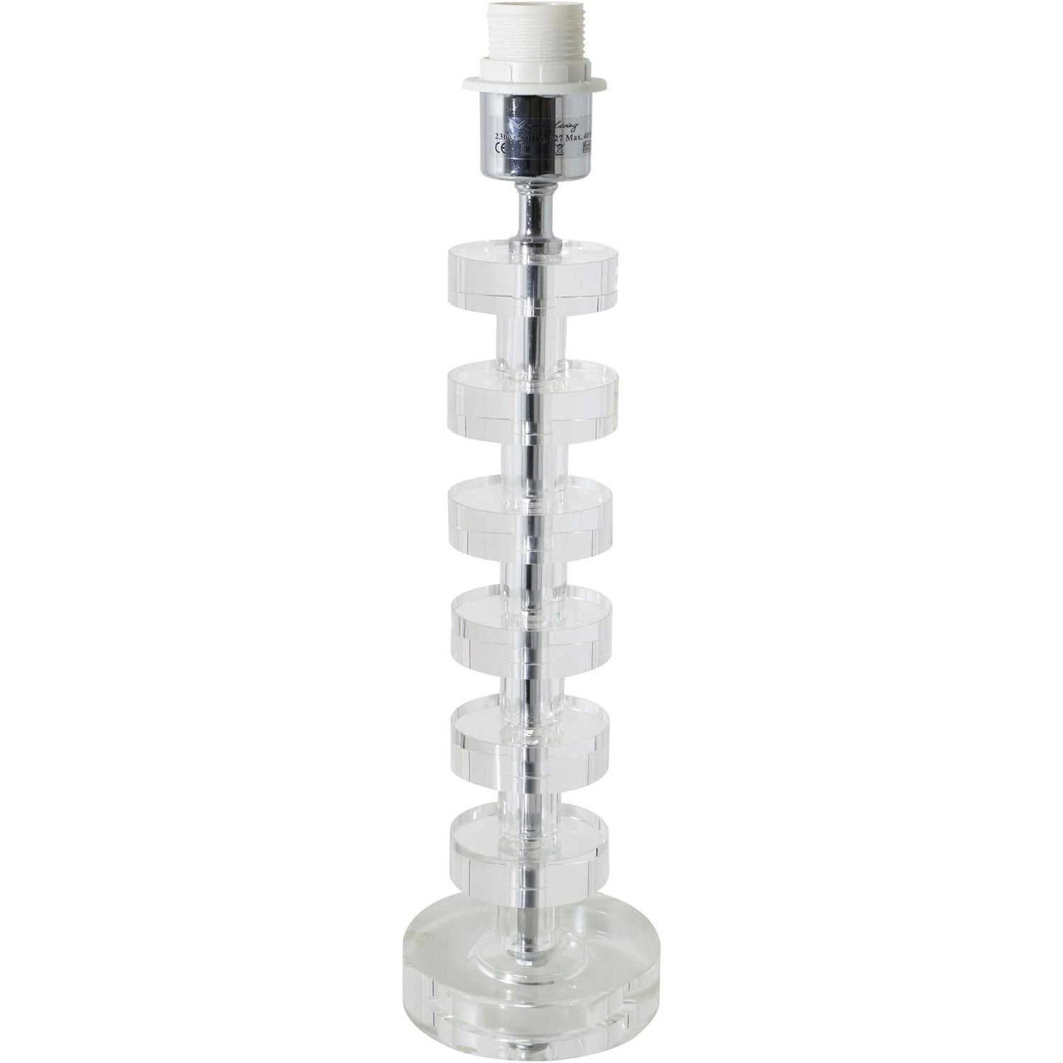 Lampenfuß Kerevan für Tischlampe Kristallglas rund 42cm E27 Tischlampe