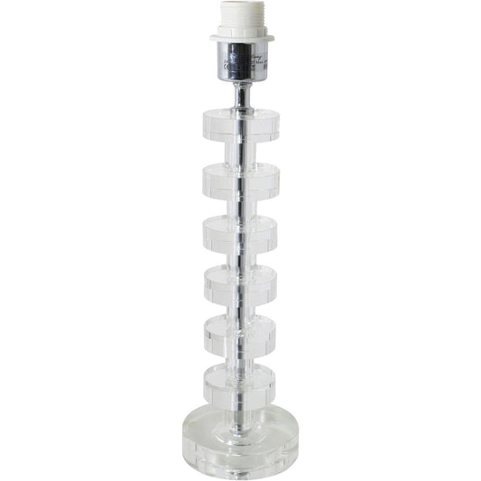 Lampenfuß Kerevan für Tischlampe Kristallglas rund 42cm E27 Tischlampe