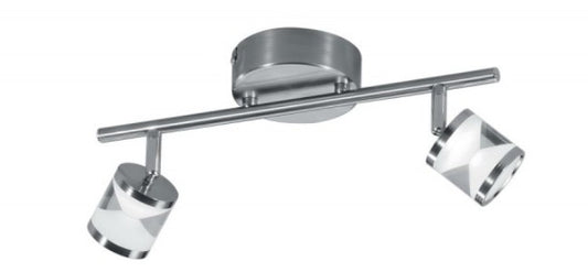 LED Deckenstrahler Nickel Deckenspot 2 flammig Cassini – Wandleuchte LED