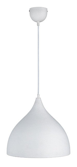 Weiße LED Hängeleuchte Izmir mit strukturierter Oberfläche Ø 35cm – Pendelleuchte dimmbar