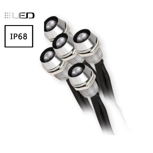 Mini Einbauspot LED Sternenhimmel 5er außen IP68 – LED Außenlichterkette wetterfest für Garten & Terrasse