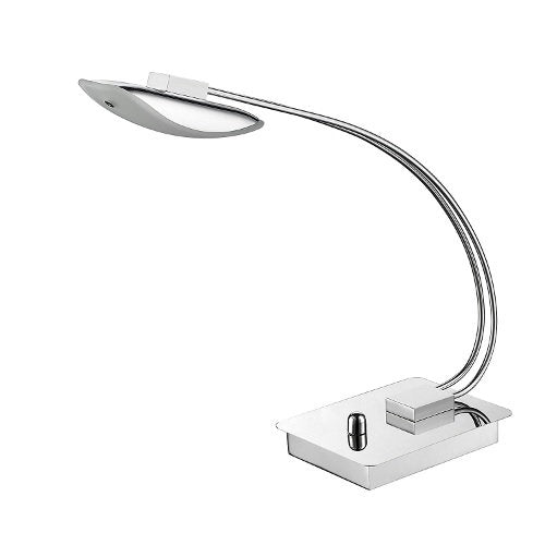 Schlichte LED Schreibtischleuchte dimmbar Barca chrom Tischlampe