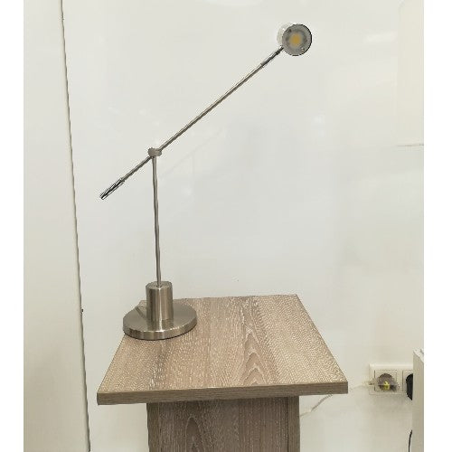 Verstellbare LED Schreibtischleuchte Nickel matt Liri Tischlampe