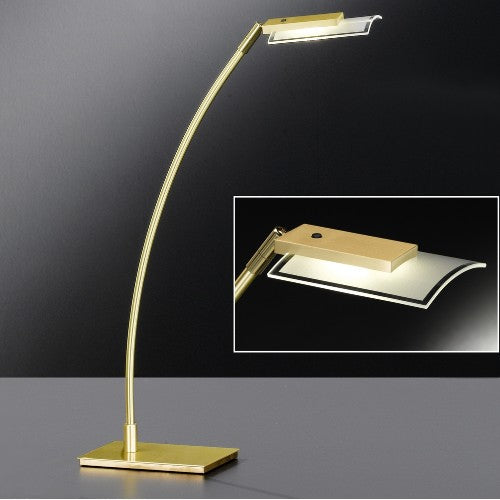 LED Schreibtischleuchte dimmbar Messing Matt Lomia Tischlampe