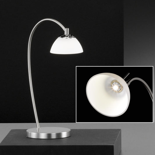 4W LED Tischleuchte Julie Nickel Matt Tischlampe