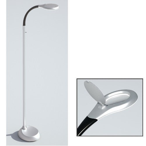 Leseleuchte mit Lupe Licht und Schwanenhals Magic LED 5W – Stehleuchte dimmbar