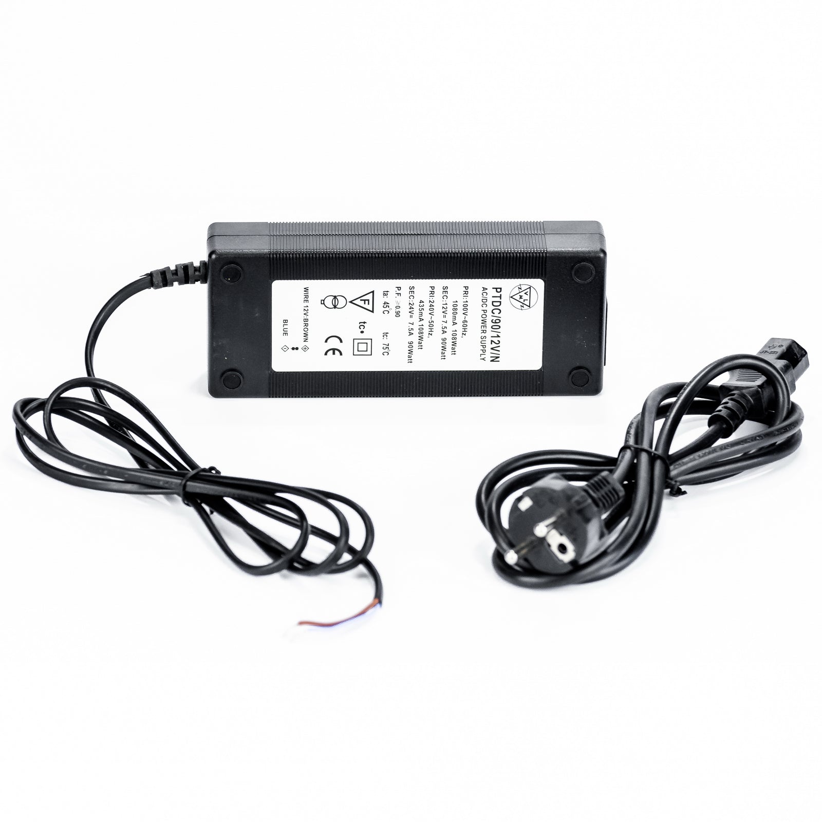 LED Trafo 1080mA 90W / 12V 7.5A 108W / 24V LED Transformator mit Schukostecker