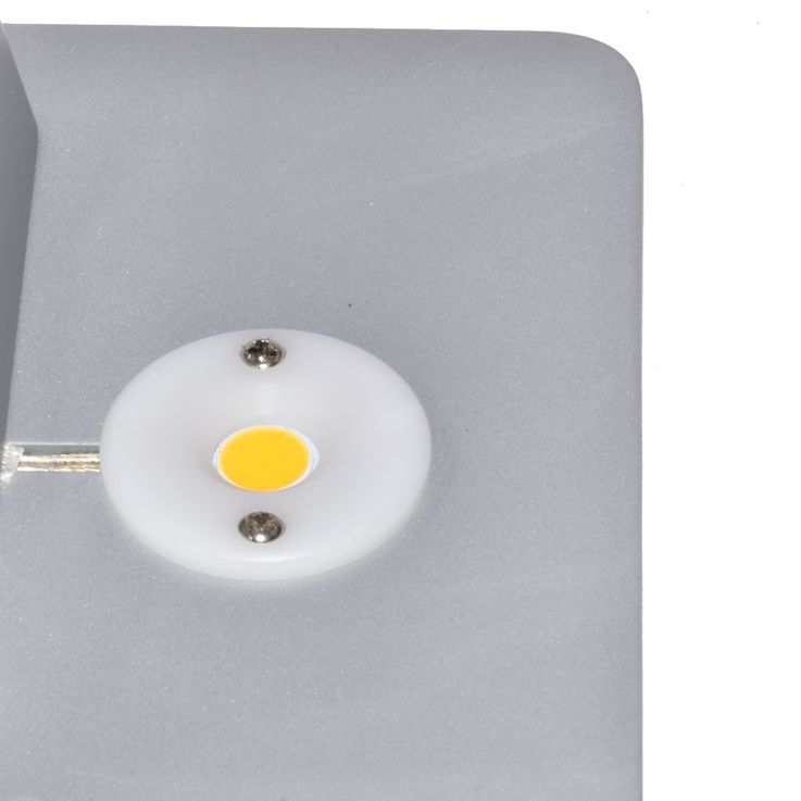 Indirekte LED Wandlampe flach eckig Aluminium 