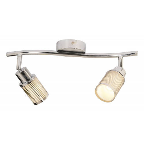 LED Wandstrahler in Chrom 2 flammig Deckenspot – Wandleuchte LED, dimmbar