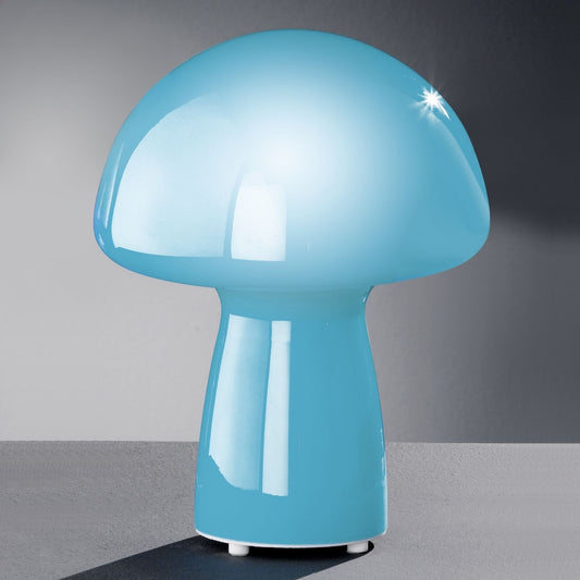 Retro Tischleuchte Nador in Pilzform Blau Tischlampe