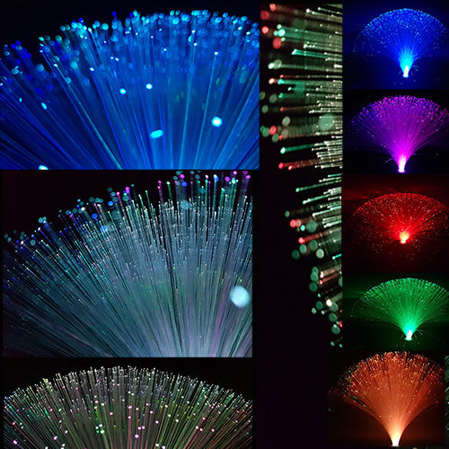 RGB LED Glasfaserlampe mit automatischen Farbwechsel Tischlampe