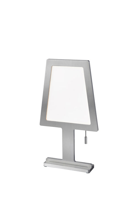 Stilisierte flache LED Tischlampe Steve Touchdimmer Alu Tischlampe