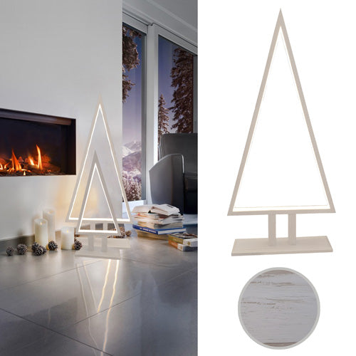 Sompex Pine Wood LED Tannenbaum Tischlampe Holz Weihnachtsbaum 65cm – Tischleuchte / Nachttischlampe / Hockerlampe – Weihnach