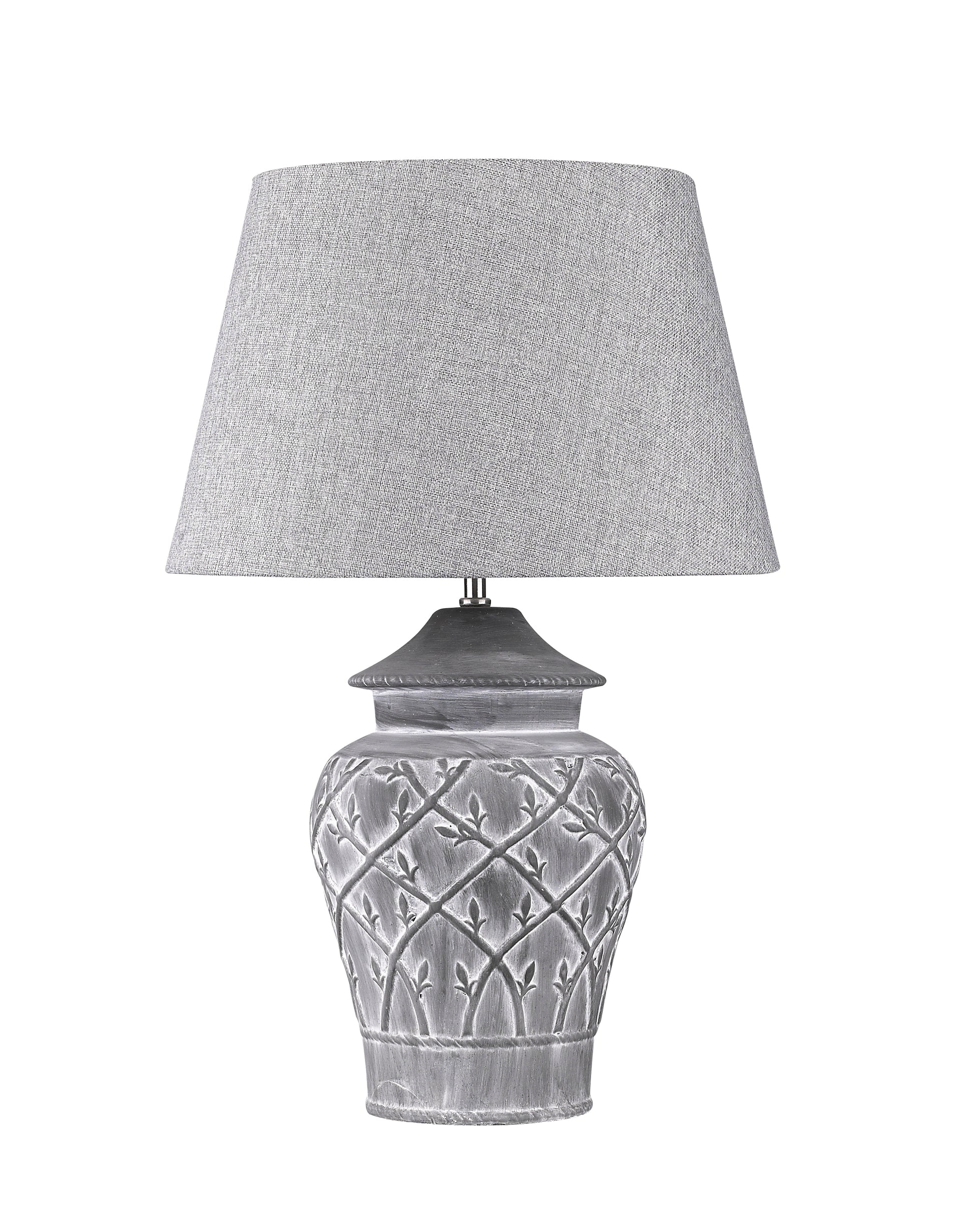 Hockerleuchte FIORE Griggio Beton-Keramik grau