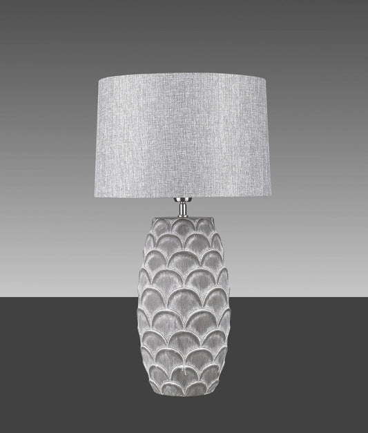 Hockerleuchte MENA Marrone Beton-Keramik Braun Tischlampe