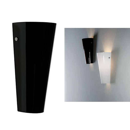 Glas Wandleuchte Leon schwarz Wandfackel E27 – Wandleuchte LED, dimmbar