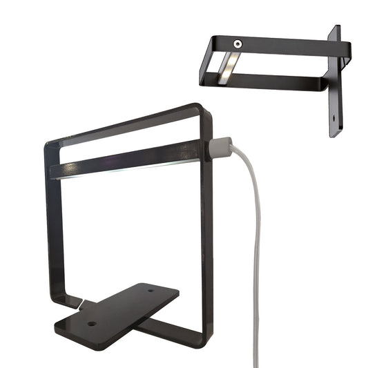 Tisch-/Wandleuchte mit drehbarer Lichtleiste Oring Schwarz – Tischlampe / Tischleuchte / Nachttischlampe – Wandleuchte LED