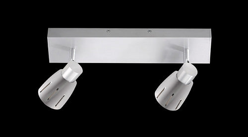 Wandstrahler Aluminium 2 flammig schwenkbar – Wandleuchte